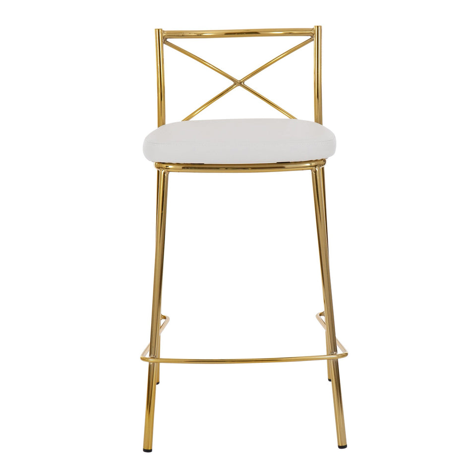 Modern Charlotte 25" Fixed-Height Counter Stool - Set of 2