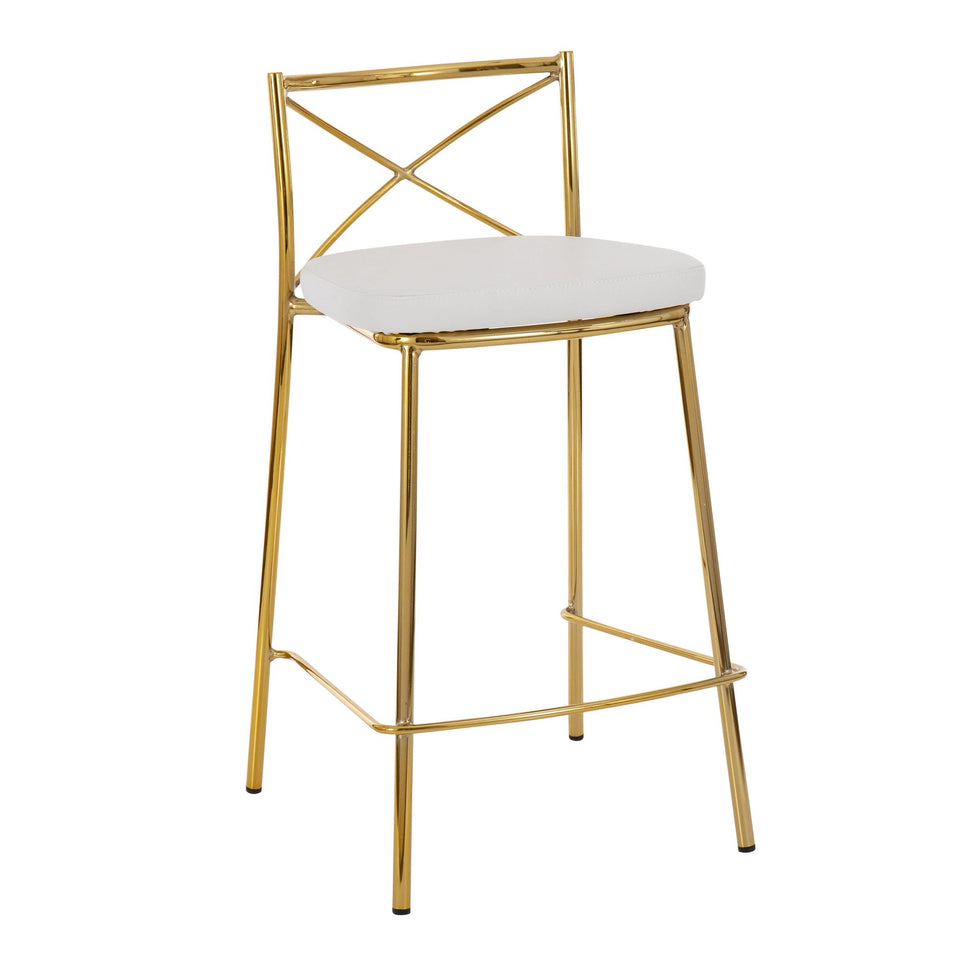 Modern Charlotte 25" Fixed-Height Counter Stool - Set of 2