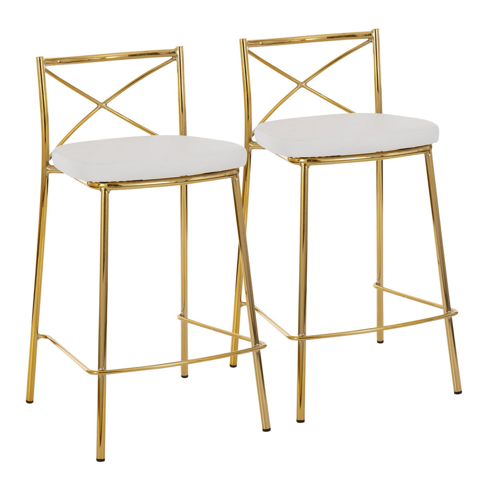 Modern Charlotte 25" Fixed-Height Counter Stool - Set of 2