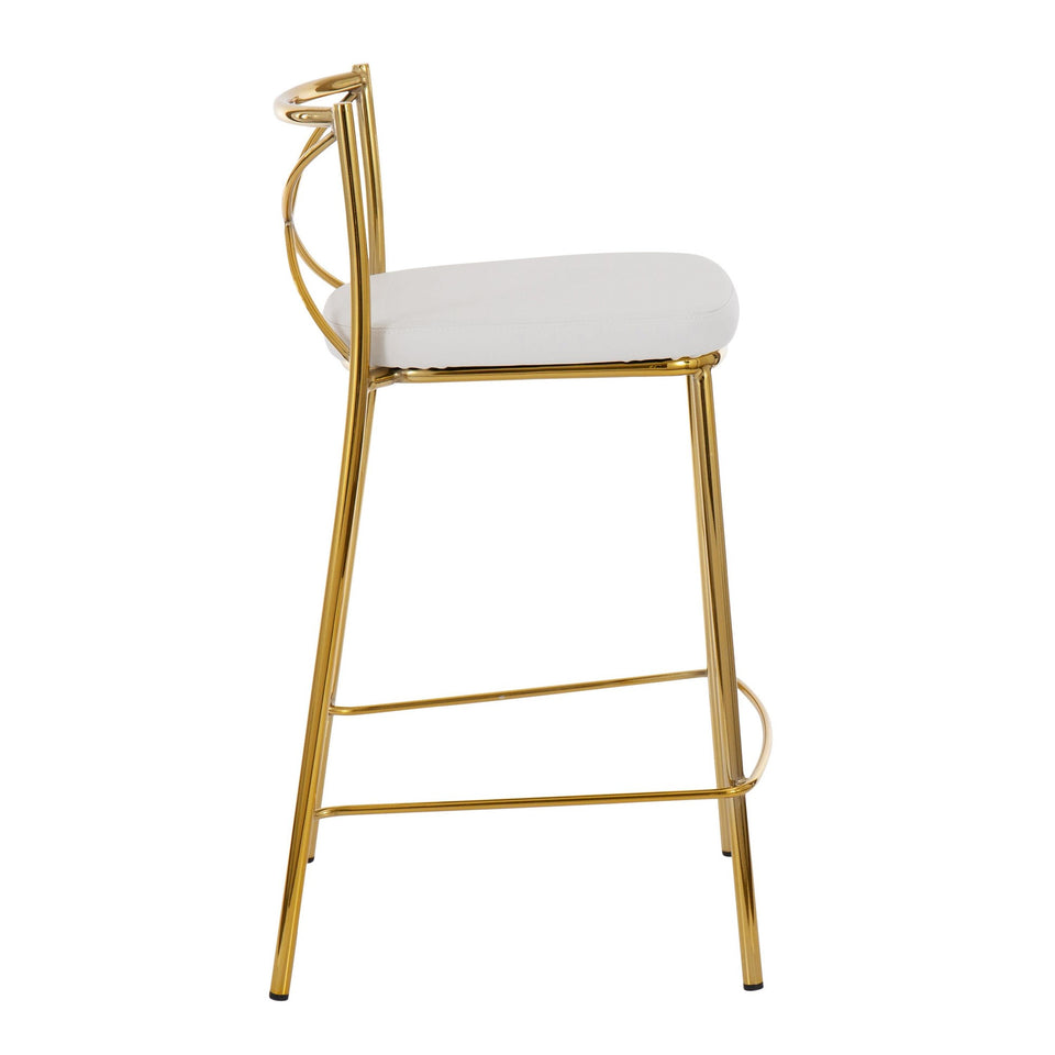Modern Charlotte 25" Fixed-Height Counter Stool - Set of 2