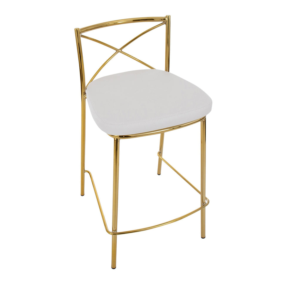 Modern Charlotte 25" Fixed-Height Counter Stool - Set of 2