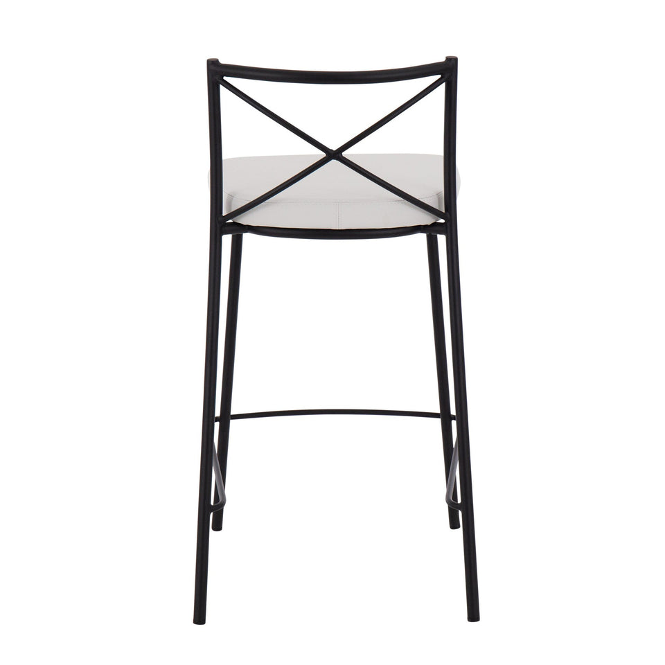 Modern Charlotte 25" Fixed-Height Counter Stool - Set of 2