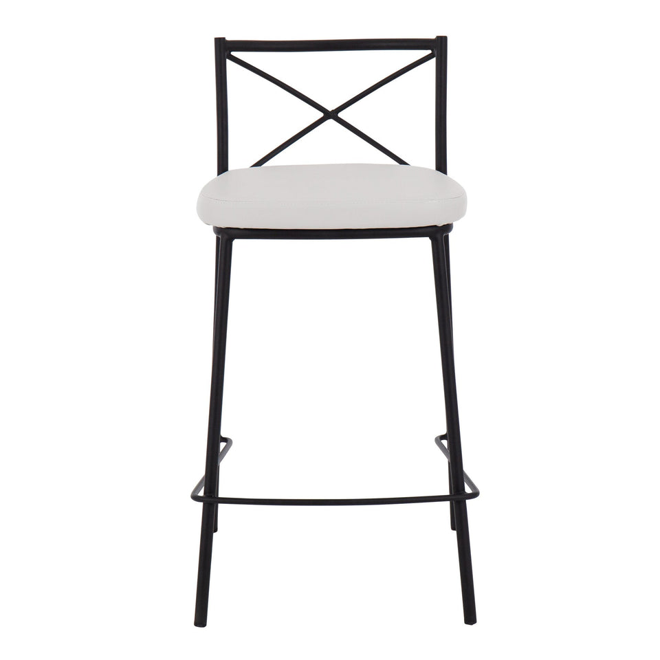 Modern Charlotte 25" Fixed-Height Counter Stool - Set of 2