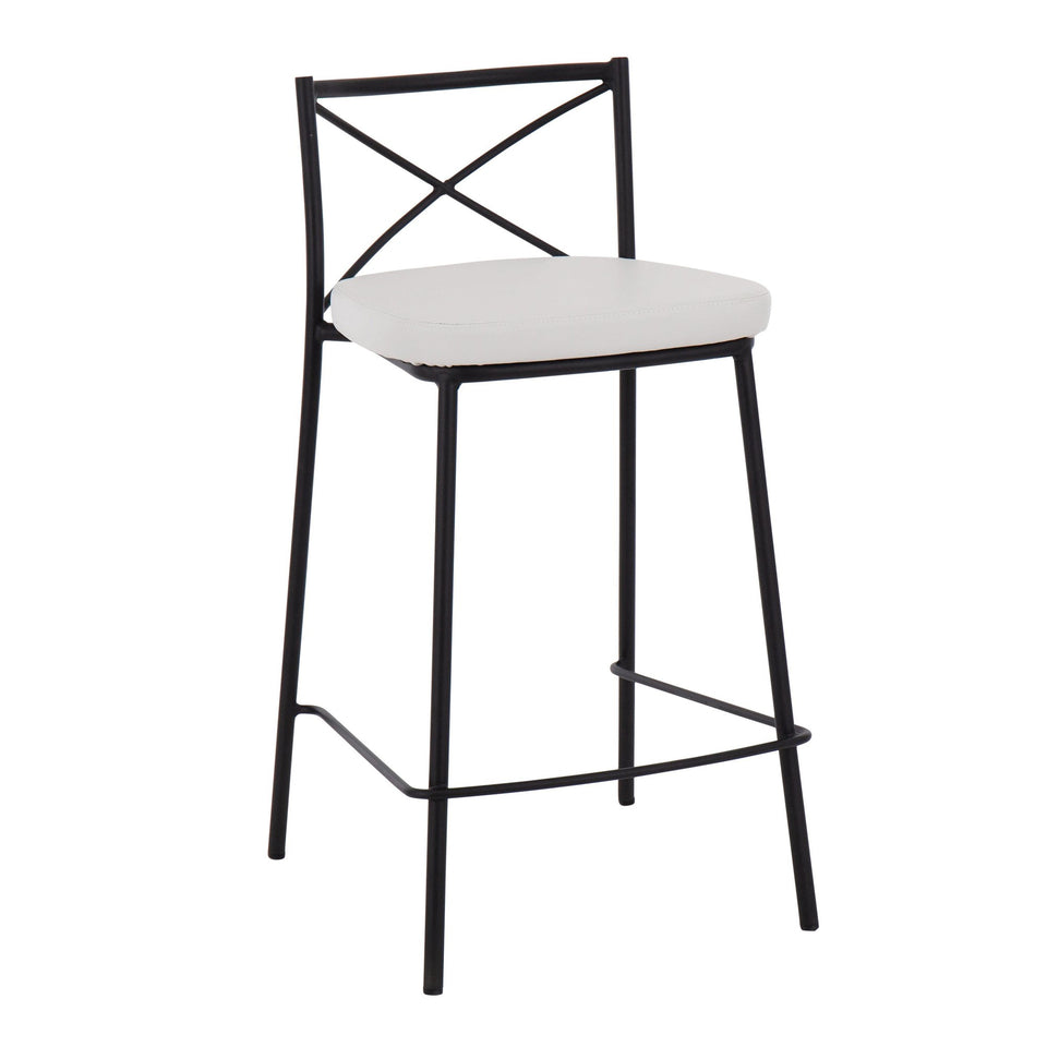 Modern Charlotte 25" Fixed-Height Counter Stool - Set of 2