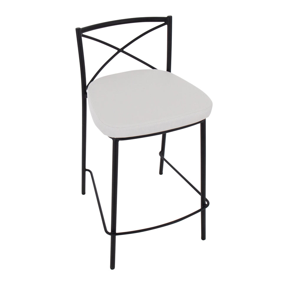 Modern Charlotte 25" Fixed-Height Counter Stool - Set of 2