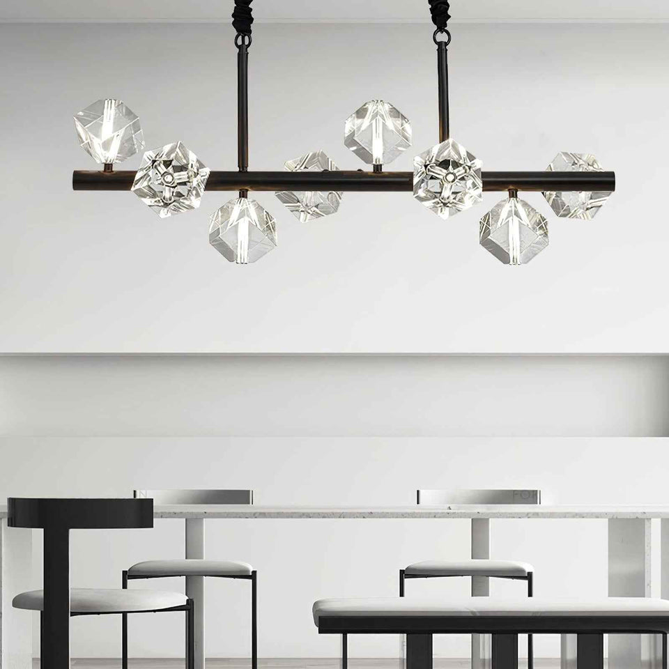Modern Geometric Crystal Chandelier