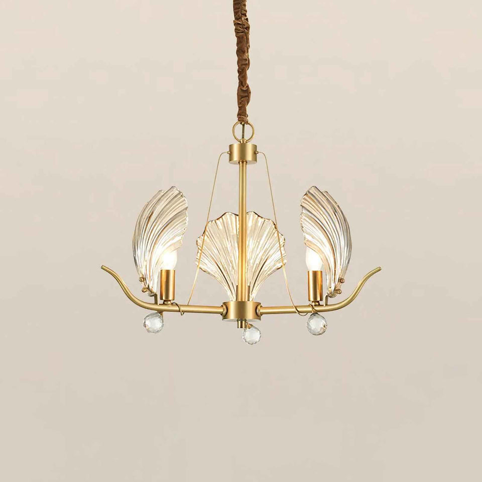 Modern Shell Glass Chandelier
