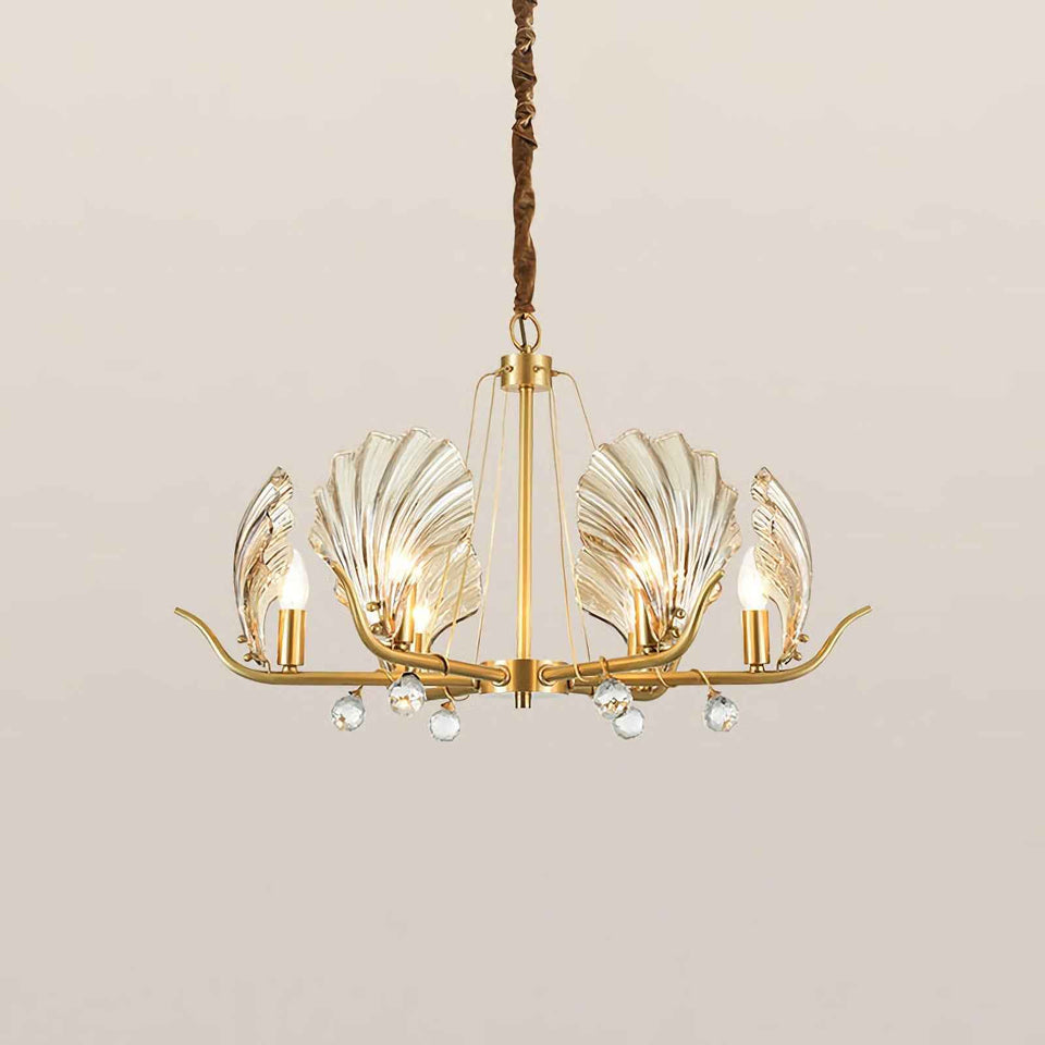 Modern Shell Glass Chandelier