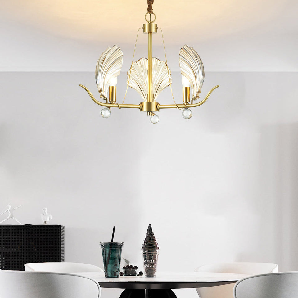 Modern Shell Glass Chandelier