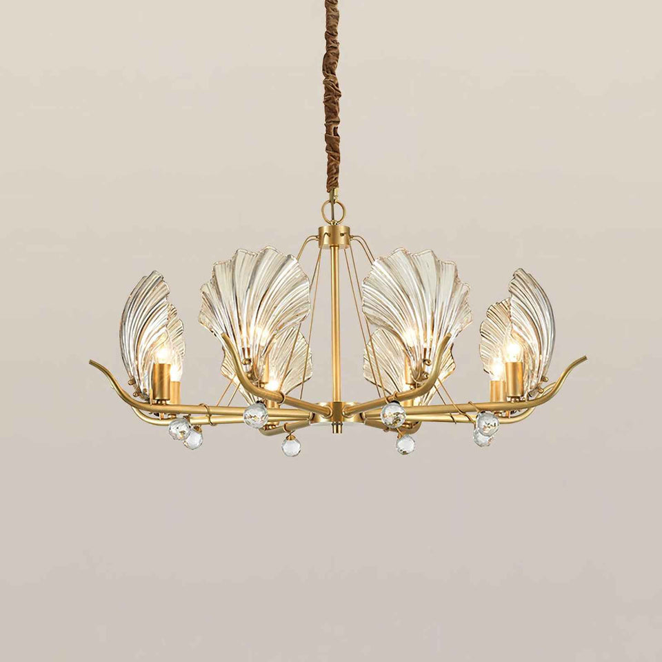 Modern Shell Glass Chandelier