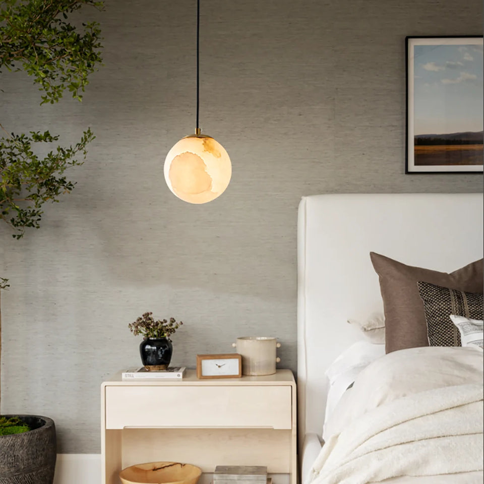 Moon Alabaster Pendant Lamp