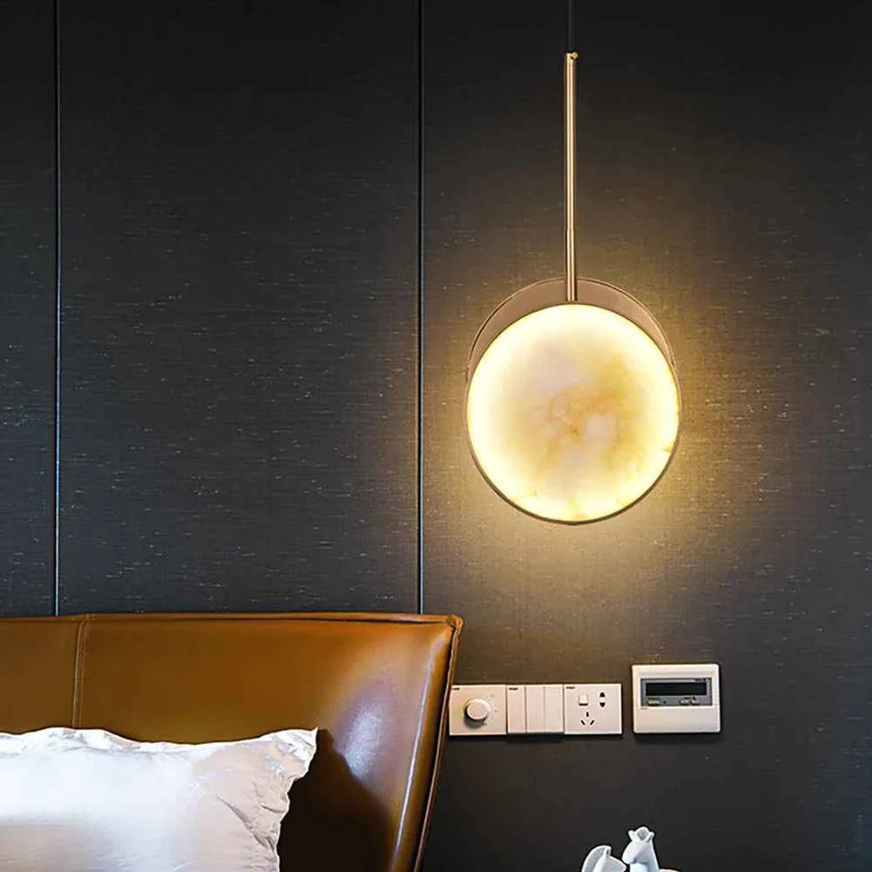 Moonshade Alabaster Pendant Light