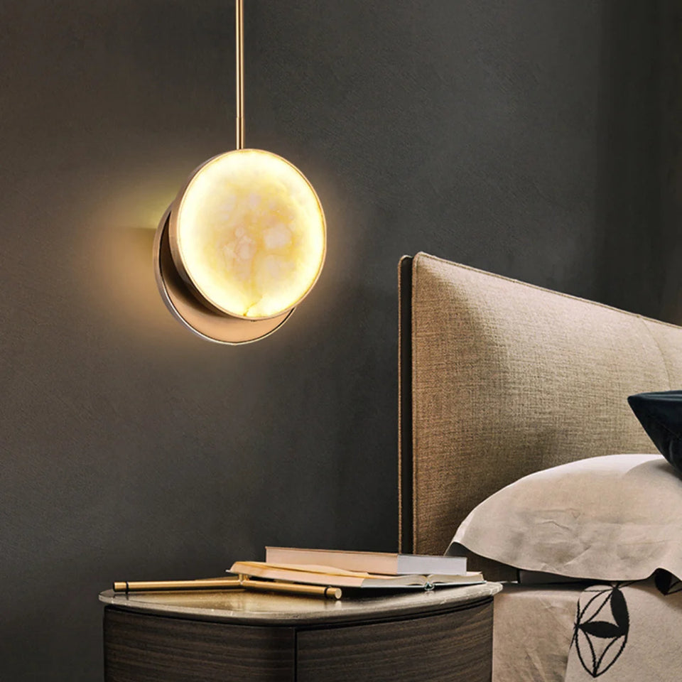 Moonshade Alabaster Pendant Light