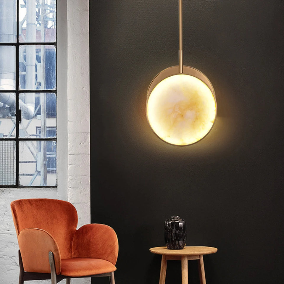 Moonshade Alabaster Pendant Light