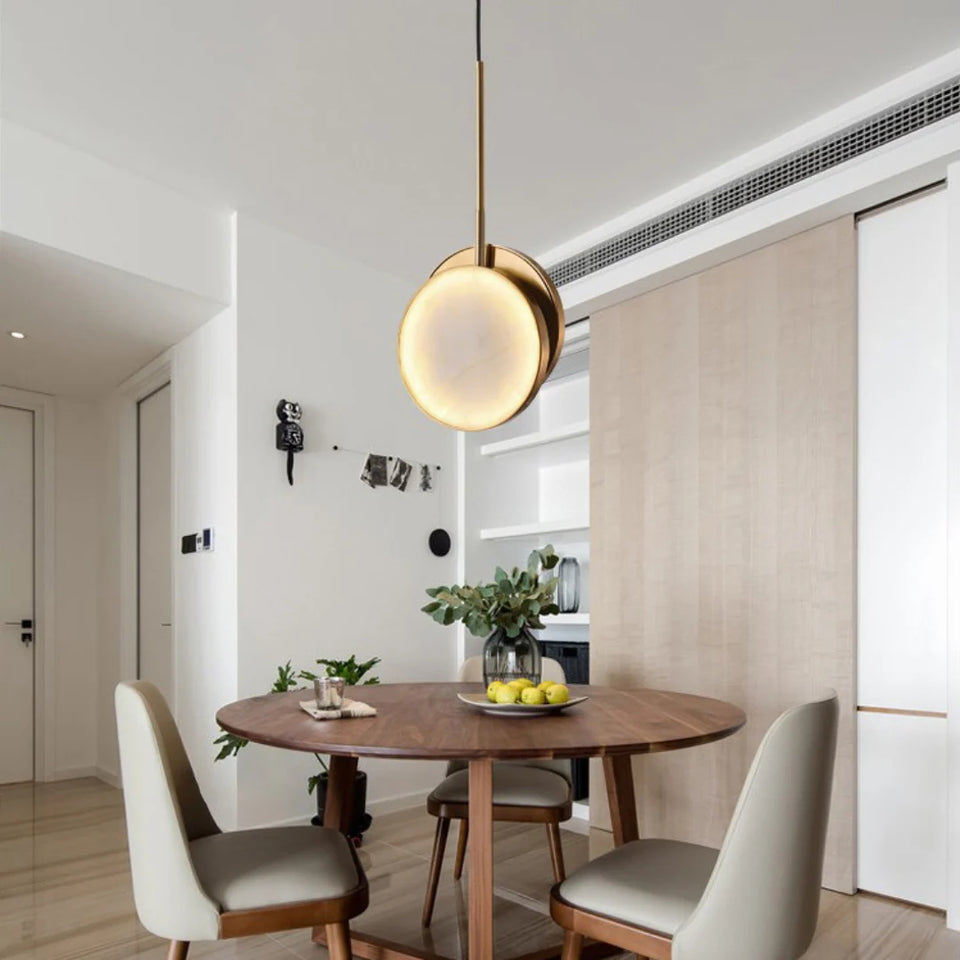 Moonshade Alabaster Pendant Light