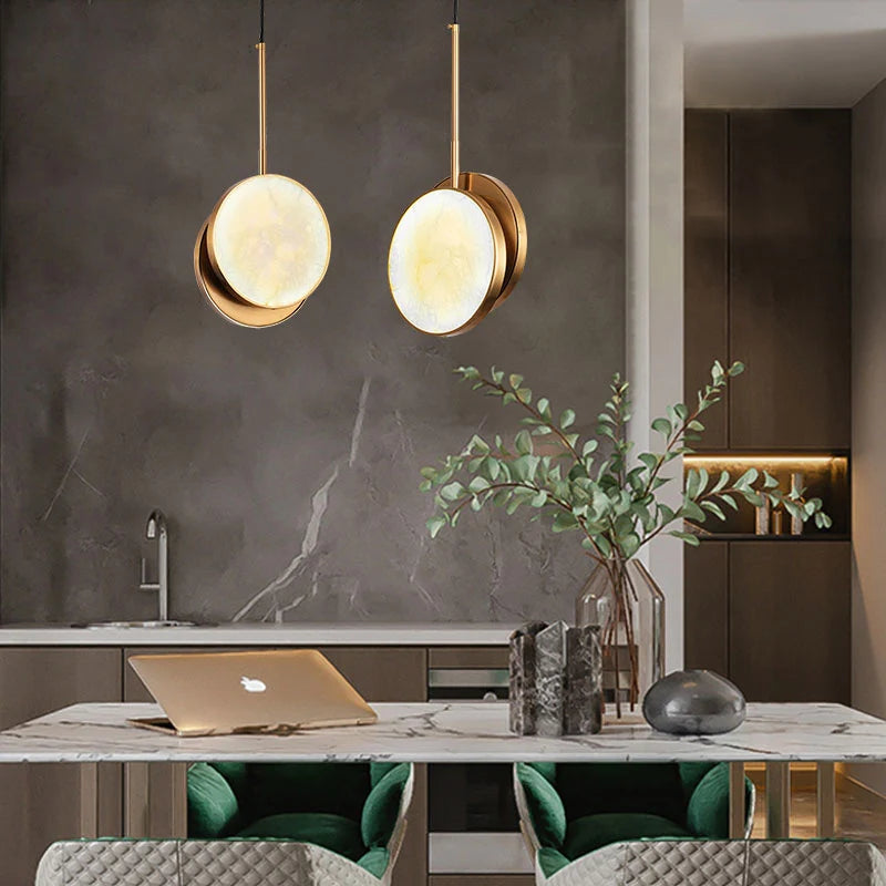 Moonshade Alabaster Pendant Light