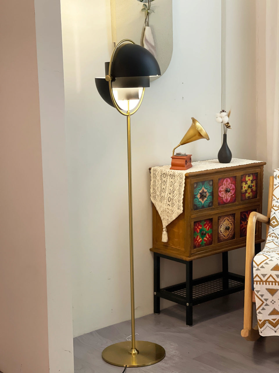 Multi-Lite Rotating Ball Floor Lamp