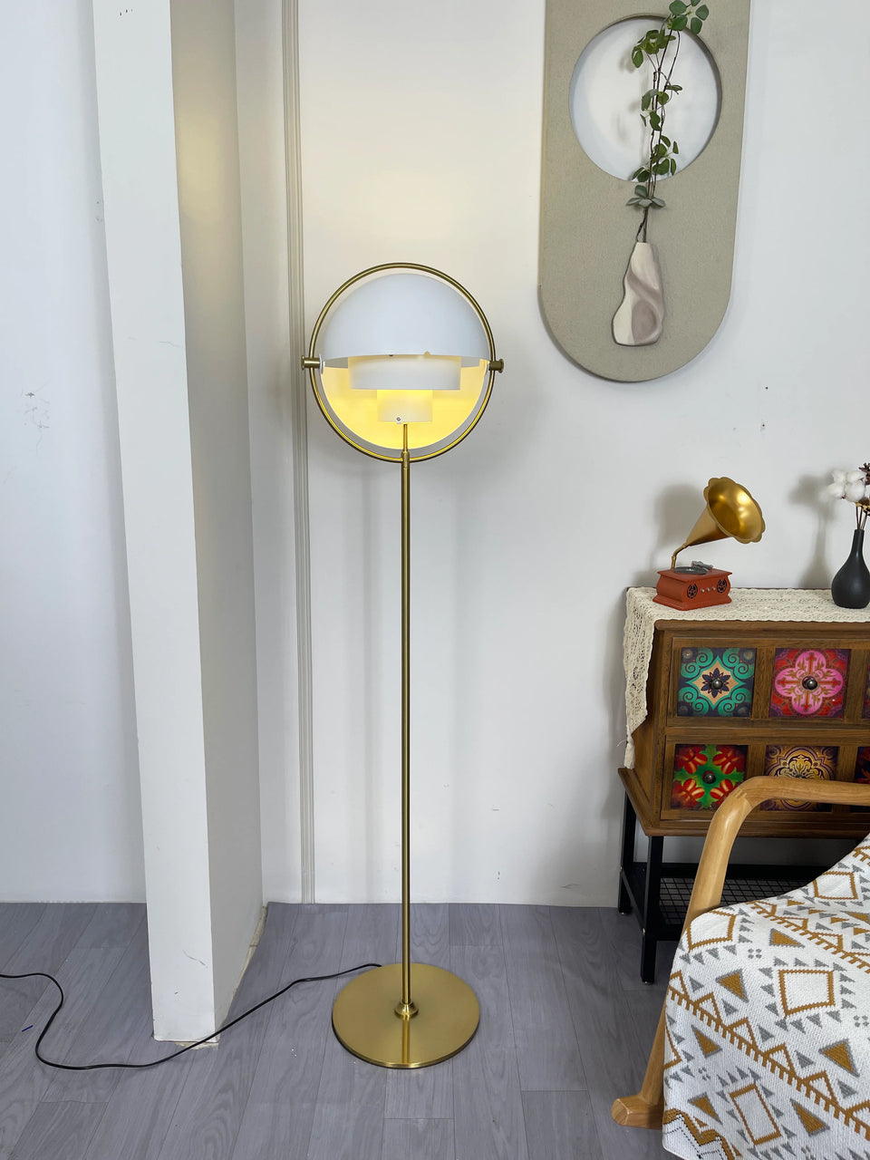 Multi-Lite Rotating Ball Floor Lamp
