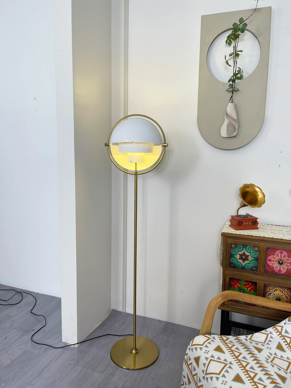 Multi-Lite Rotating Ball Floor Lamp