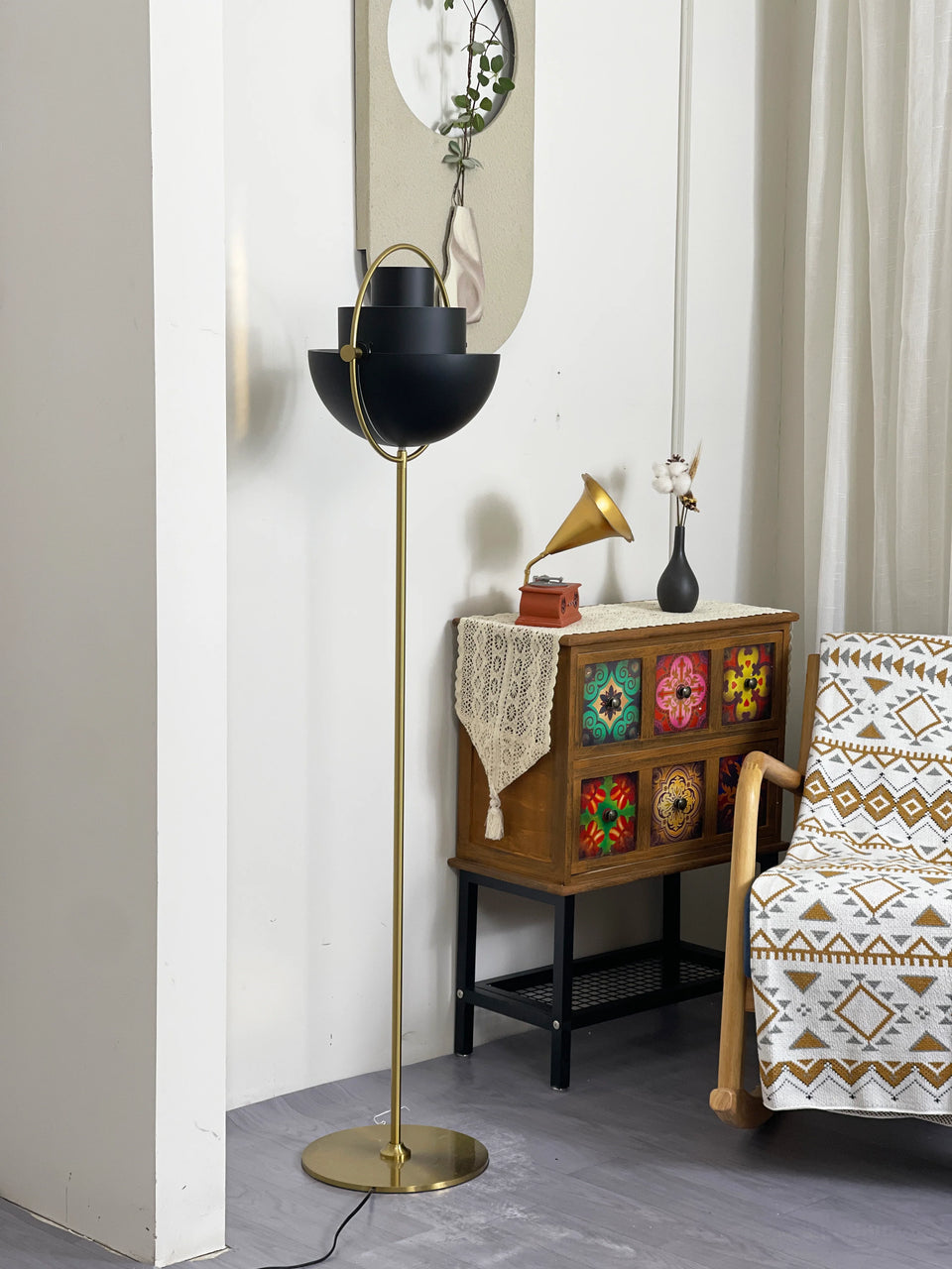 Multi-Lite Rotating Ball Floor Lamp