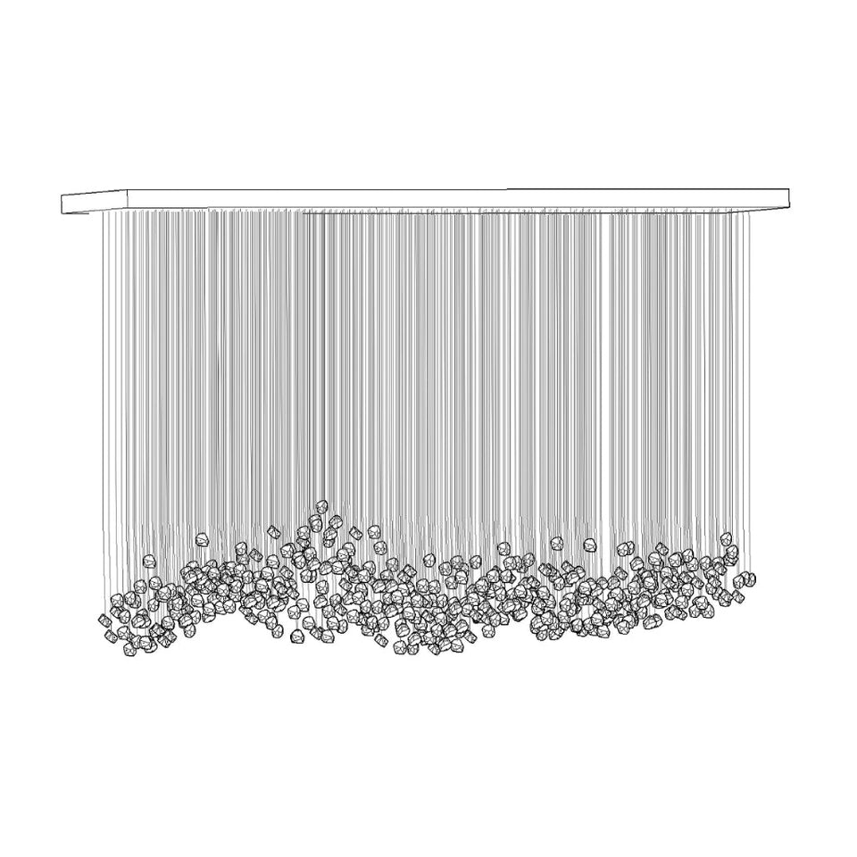 Multicolor Crystal Stone Chandelier
