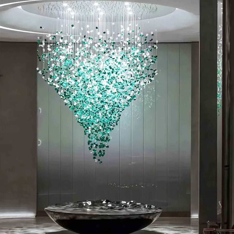 Multicolor Crystal Stone Chandelier