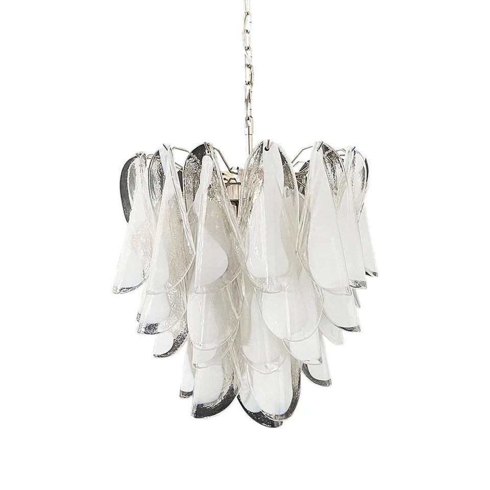 Transparent+White glass chandelier - additional view 14