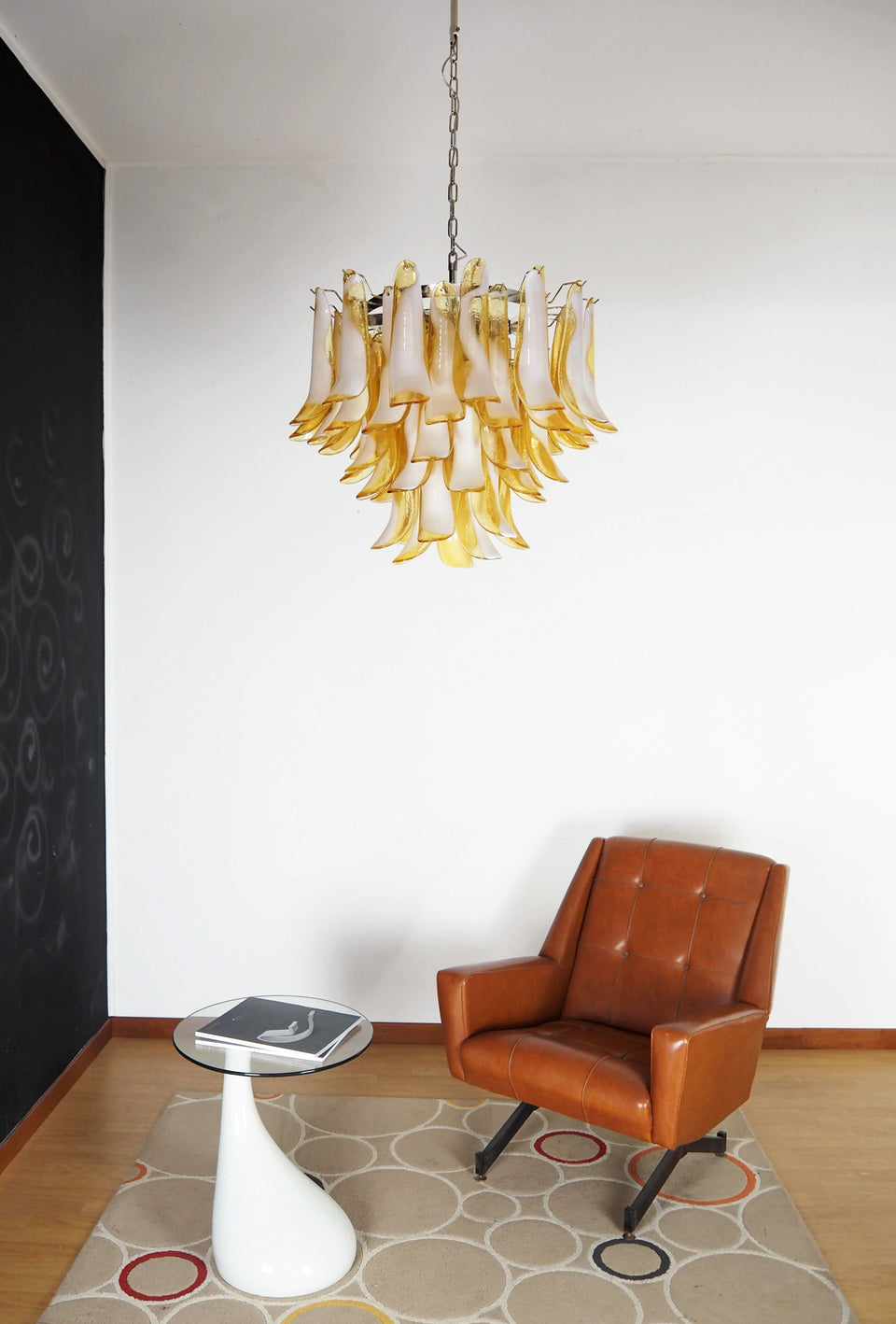 glass chandelier - top view
