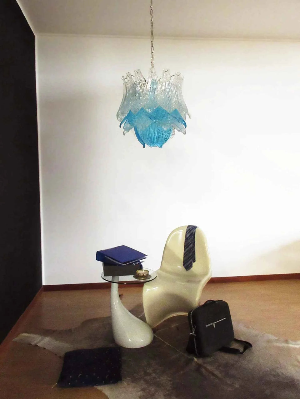 glass chandelier - back view