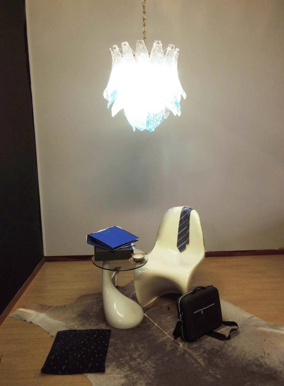 glass chandelier - lifestyle setting