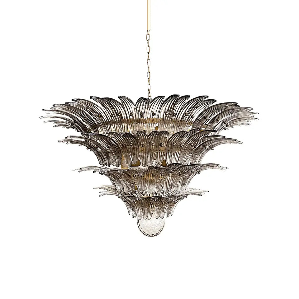 Palmette Murano Smoked Glass Chandelier