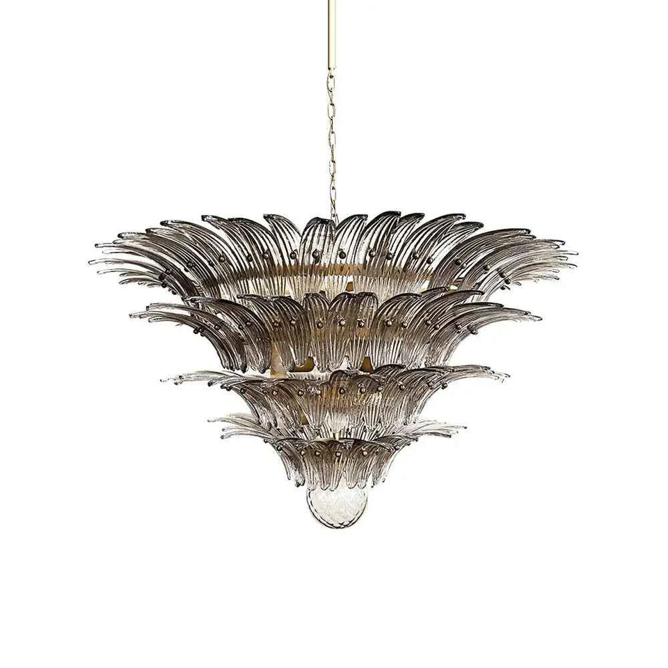 Palmette Murano Smoked Glass Chandelier