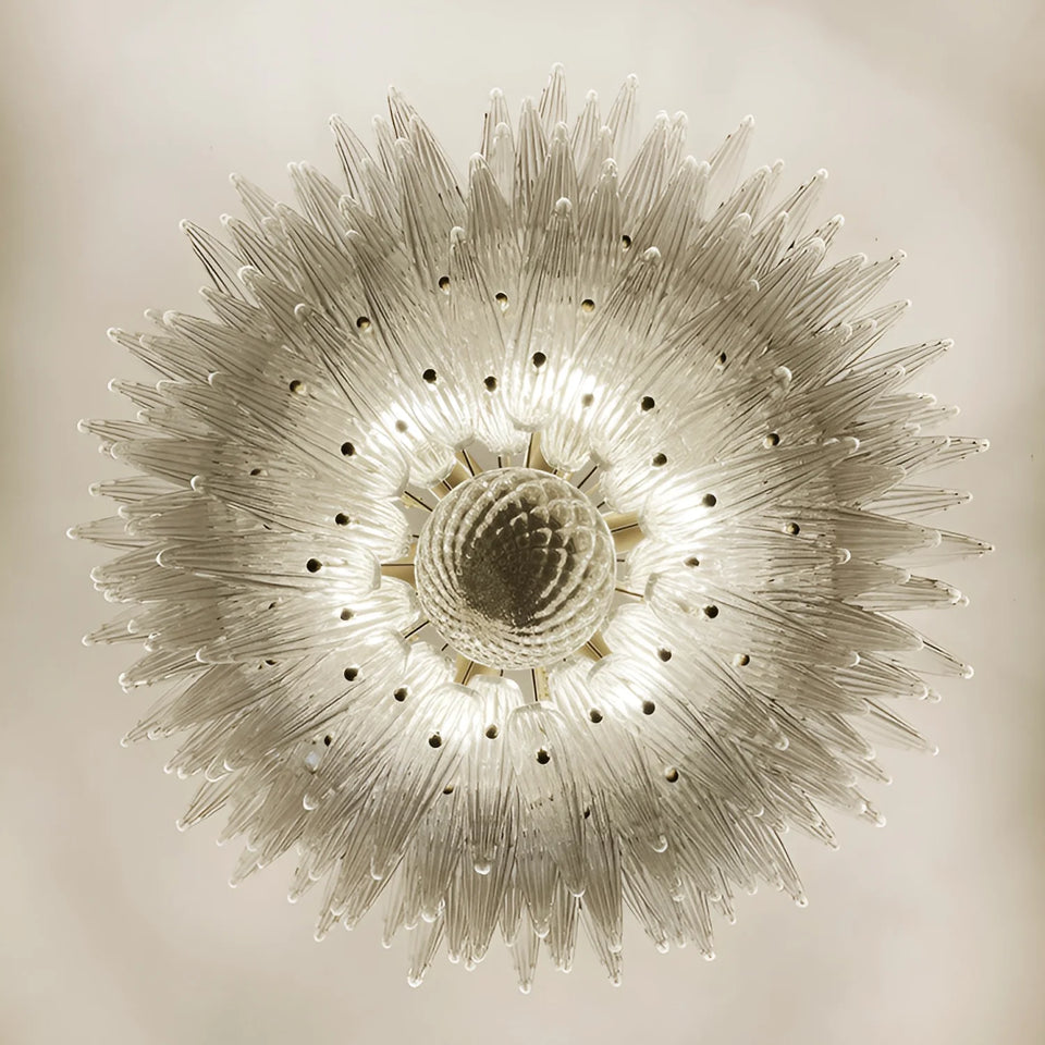 Murano Palmette Transparent Chandelier