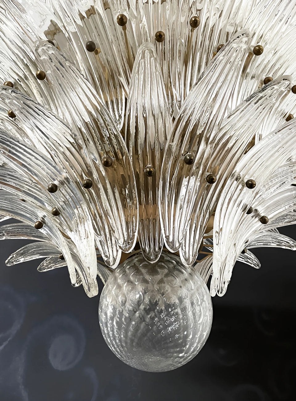 Murano Palmette Transparent Chandelier