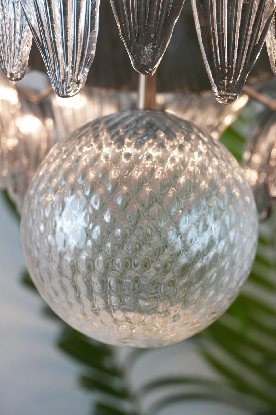 Murano Palmette Smoked Chandelier