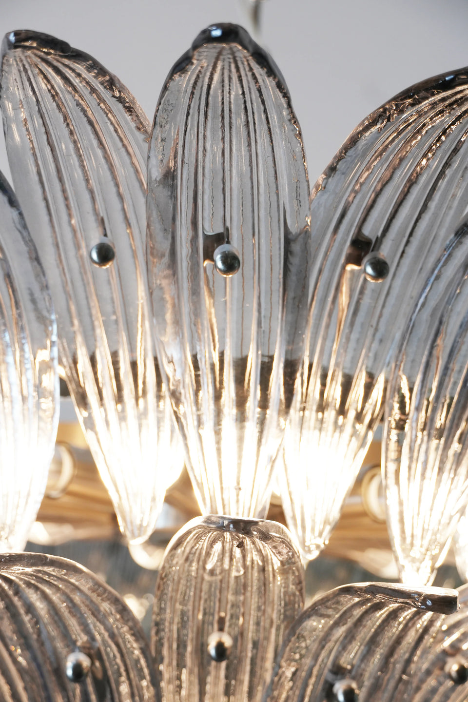 Murano Palmette Smoked Chandelier