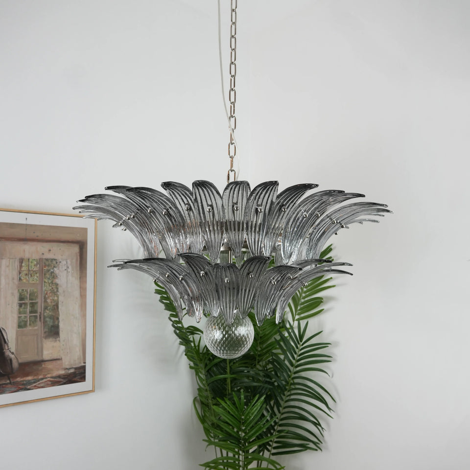 Murano Palmette Smoked Chandelier