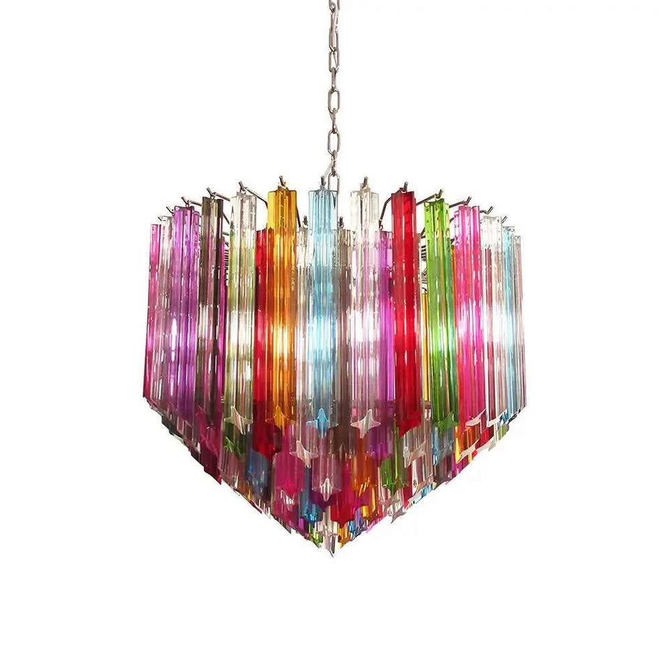 Murano Prisms Multicolored Chandelier