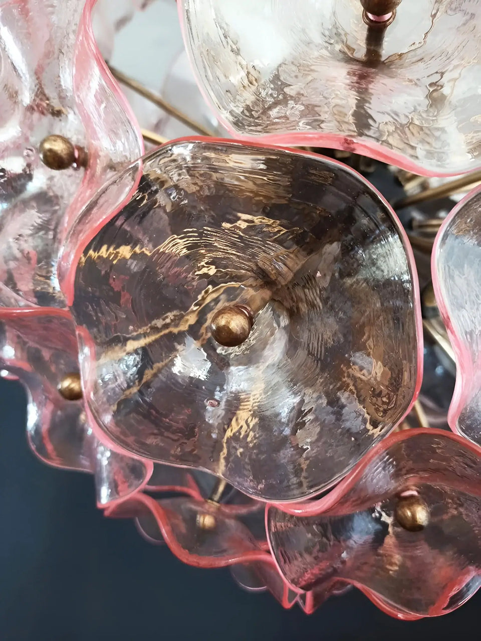 Murano Sputnik Poppy Pink Chandelier
