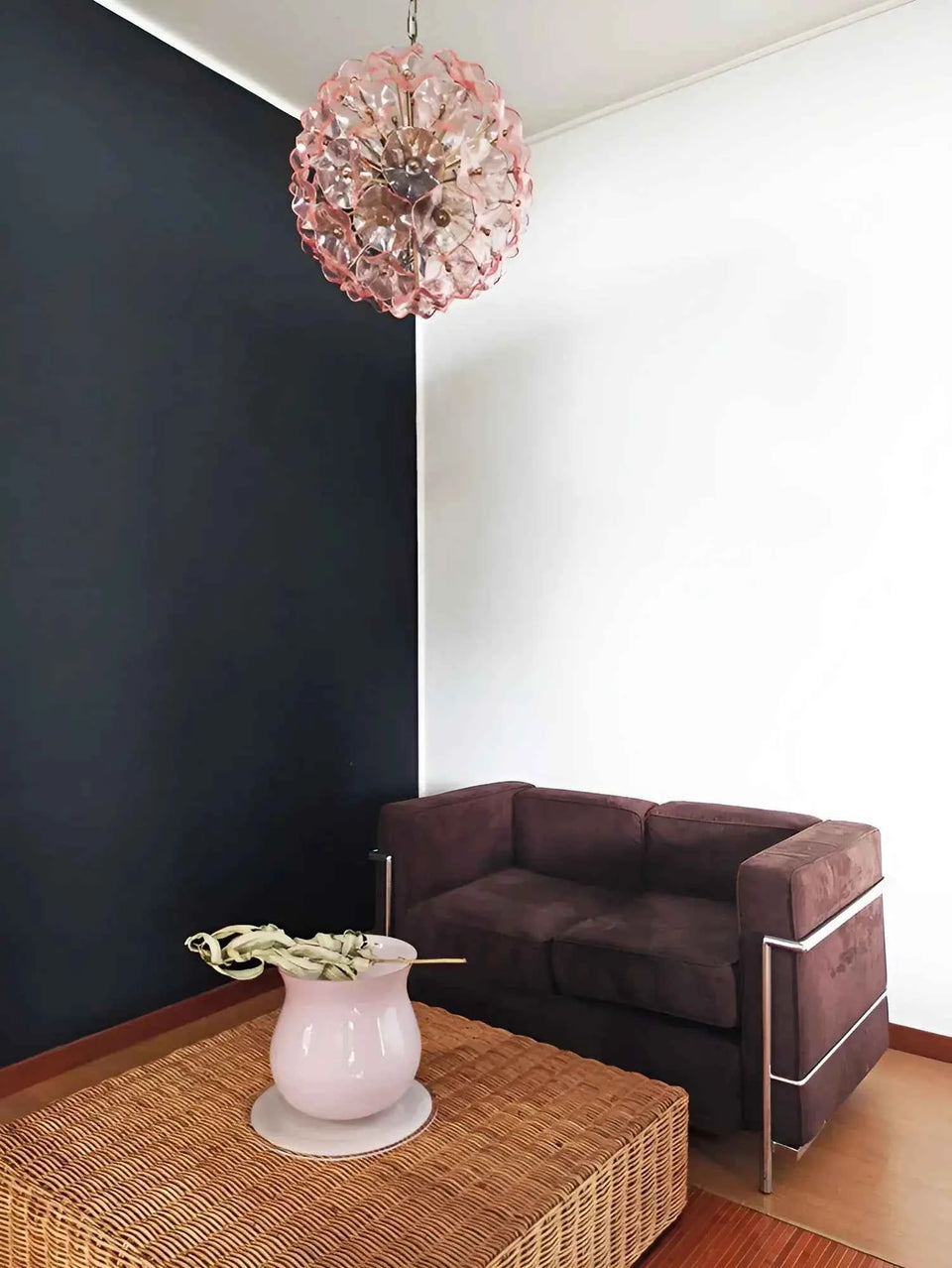 Murano Sputnik Poppy Pink Chandelier
