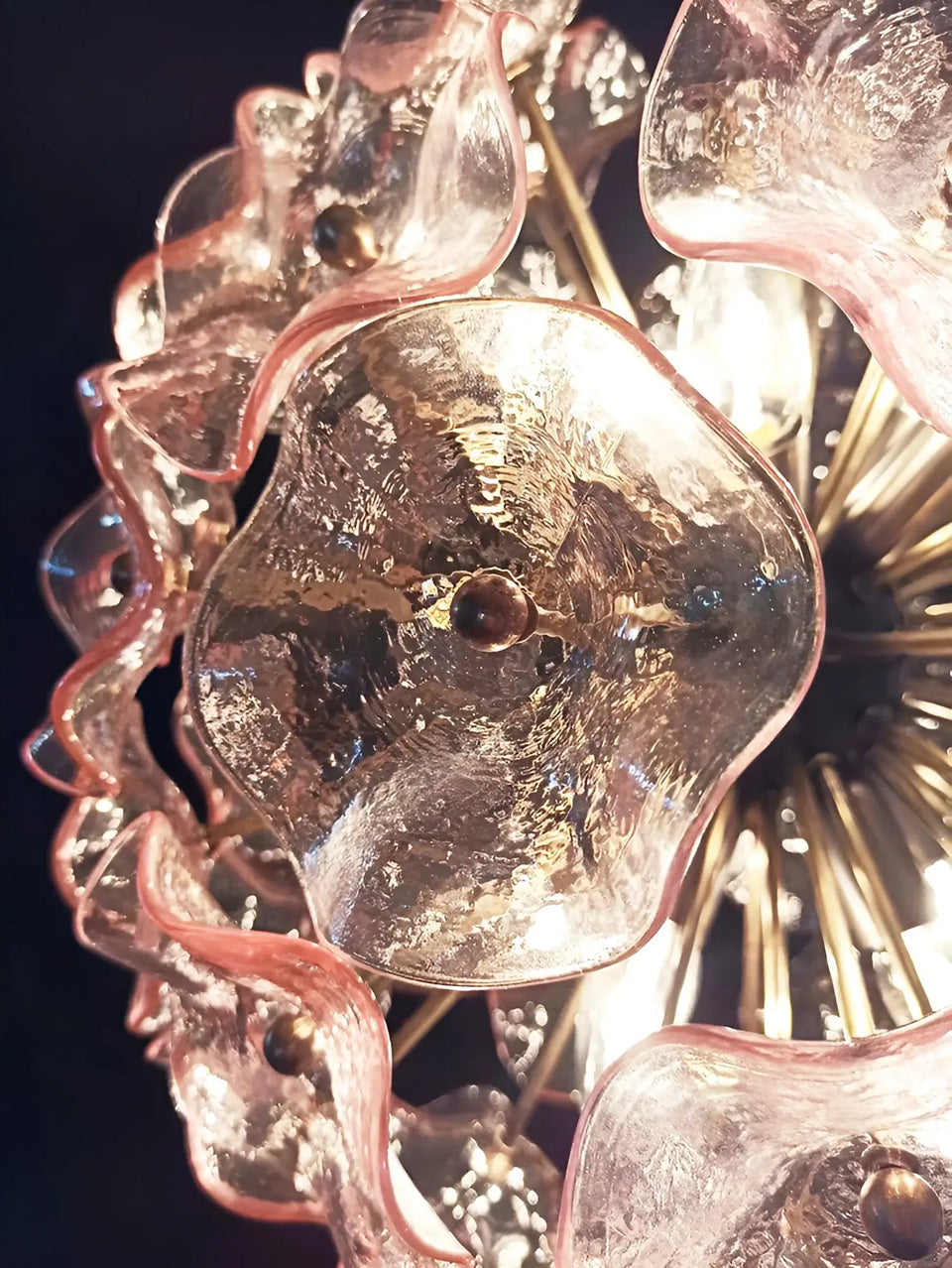 Murano Sputnik Poppy Pink Chandelier