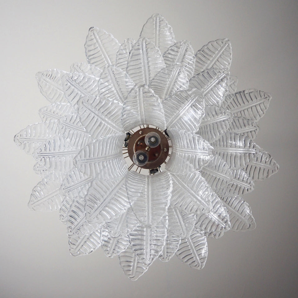 Murano Transparent Ferns Glass Chandelier