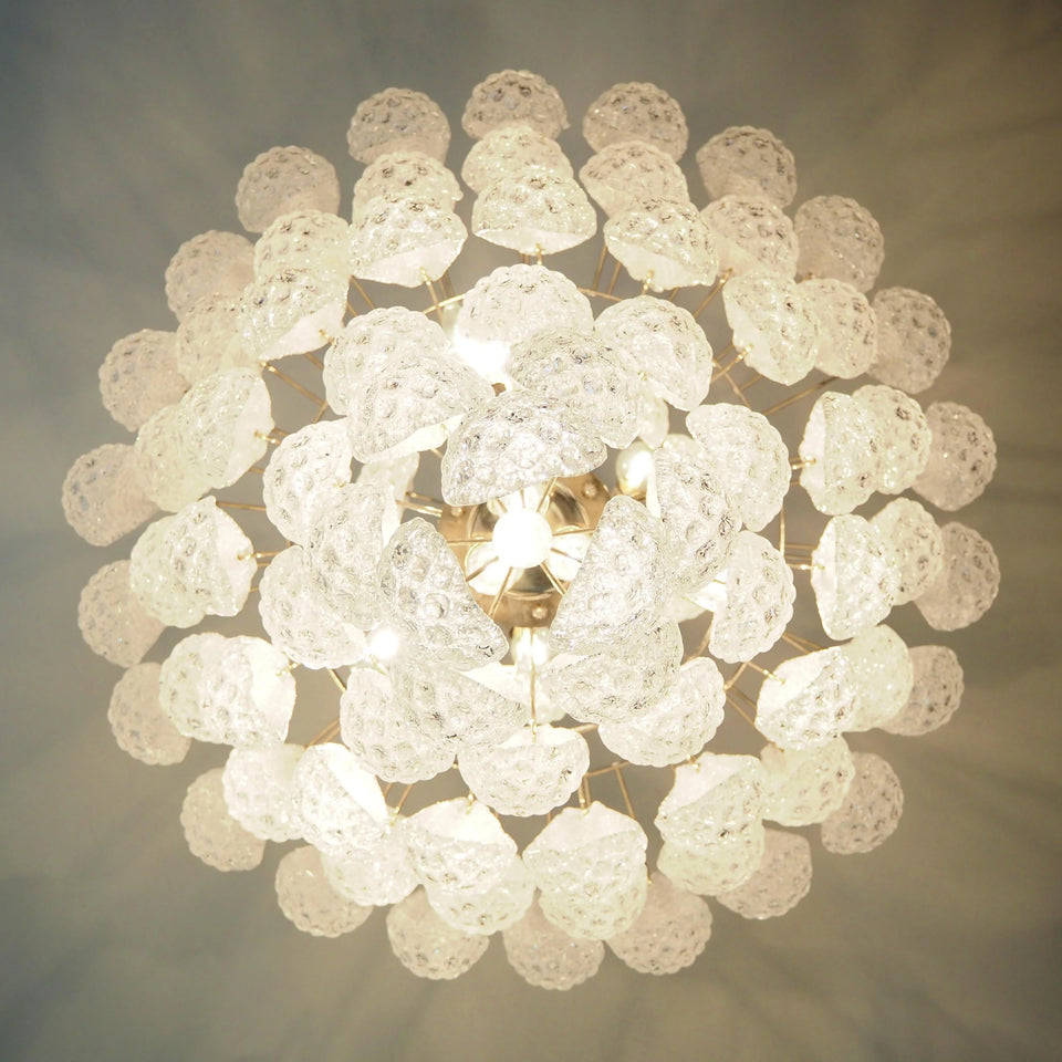 Murano Transparent Petals Glass Chandelier