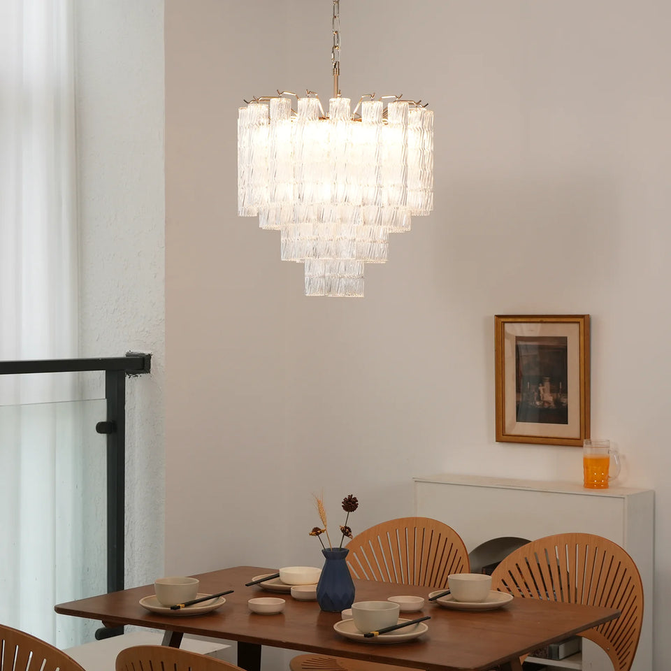 glass chandelier - lifestyle setting