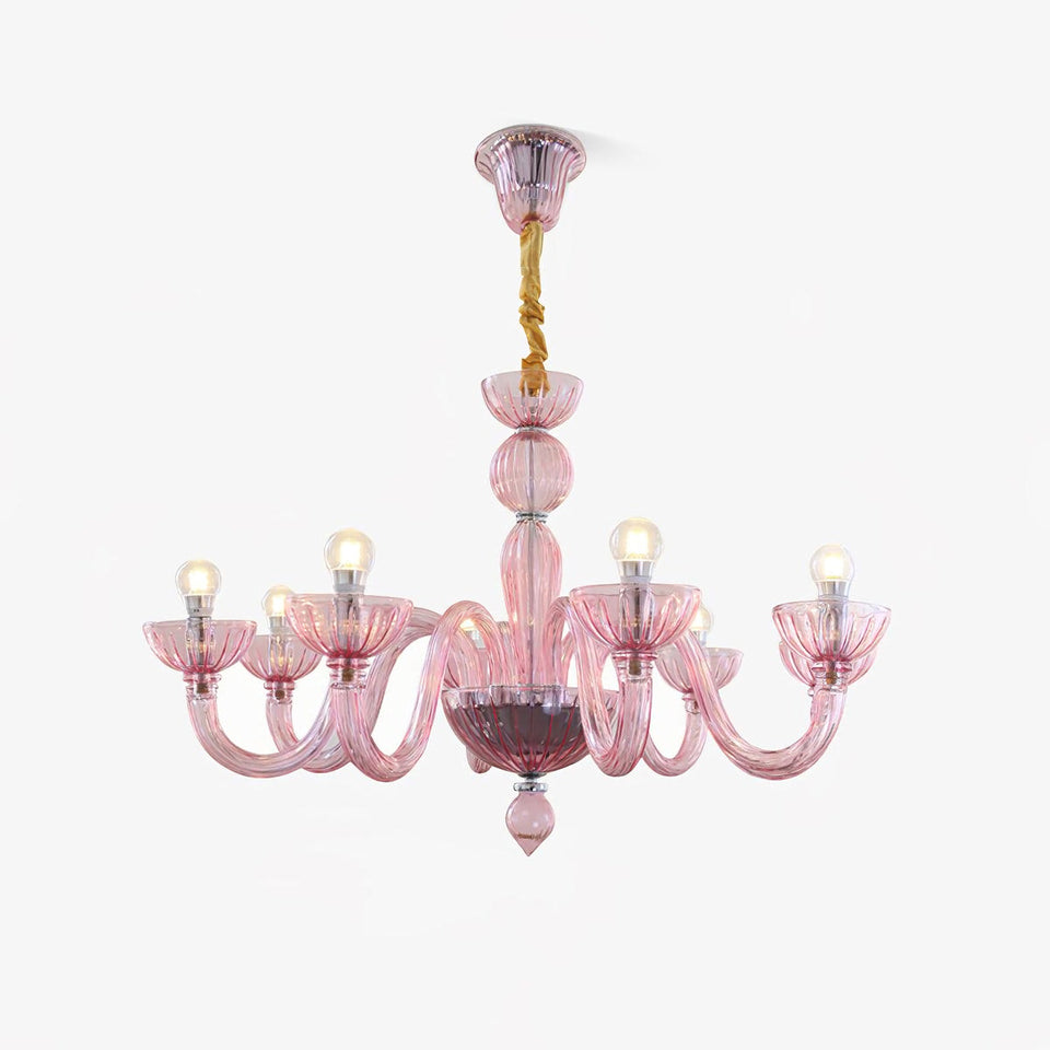 Pink Ares Murano Glass Chandelier