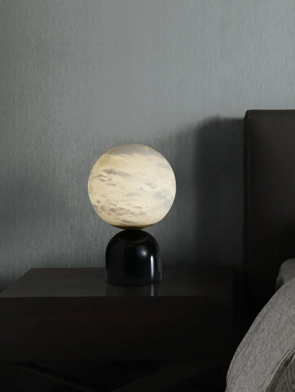 Round Alabaster Table Lamp