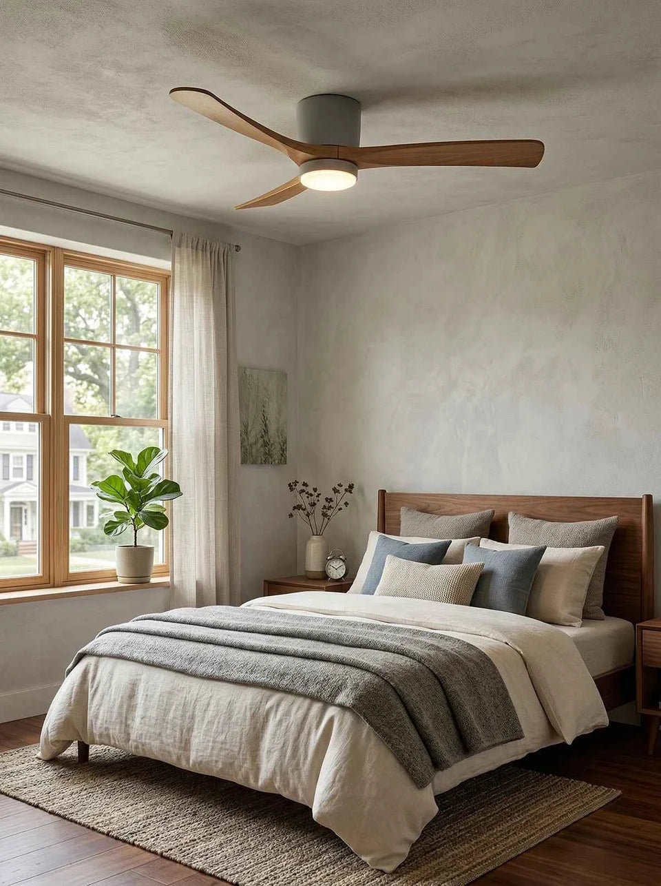 Nordic Propeller Wooden Ceiling Fan Light