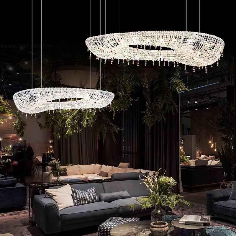Oval Modern Crystal Chandelier