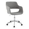 Chrome Metal, Grey Fabric