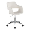 Chrome Metal, White PU